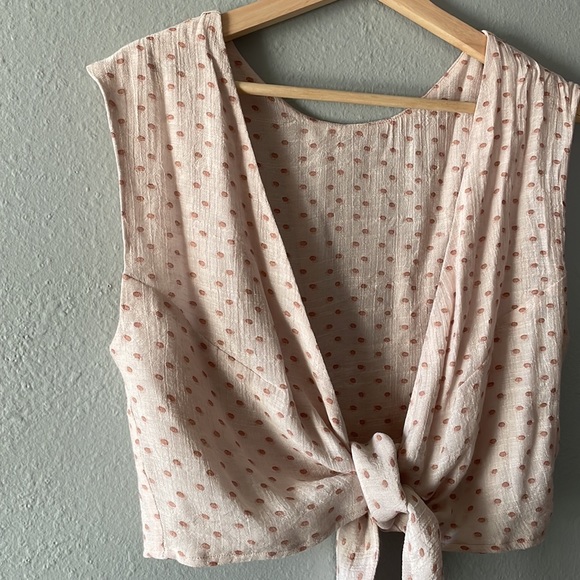 Blush Polka Dot Blouse - Picture 4 of 15